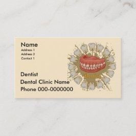 Tarjeta De Citas Nombre personalizado de Dentist Caduceus