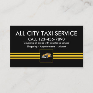 Tarjeta De Citas Nuevo perfil comercial de servicios de taxi