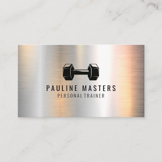 Tarjeta De Citas Nutrición de fitness | Entrenador personal | Dumbb (Anverso)