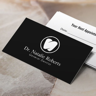 Tarjeta De Citas Oficinas dentales con logotipo dental profesional