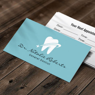 Tarjeta De Citas Oficinas dentales con logotipo dental profesional