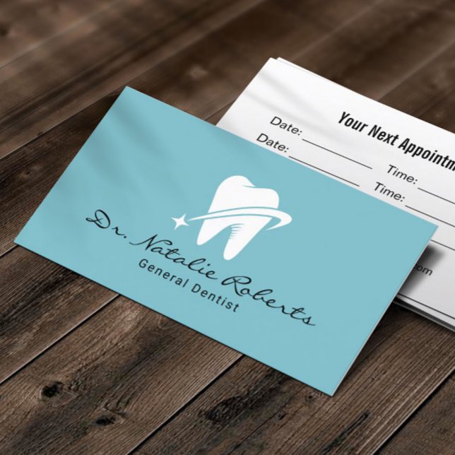 Tarjeta De Citas Oficinas dentales con logotipo dental profesional  (Subido por el creador)