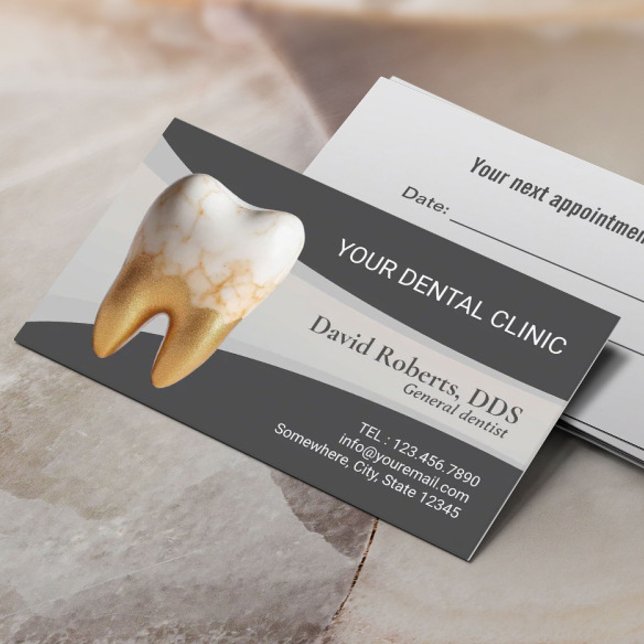 Tarjeta De Citas Oficinas dentales Dentista moderno de dientes de m (Subido por el creador)