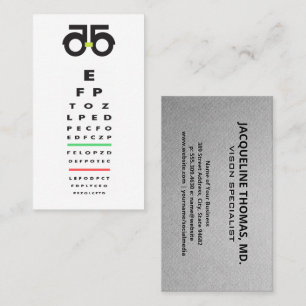 Tarjeta De Citas Optometrista   Examen ocular
