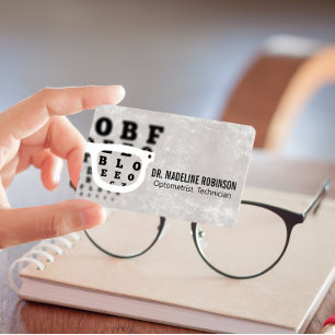 Tarjeta De Citas Optometrista Gafas Examen ocular y herramienta