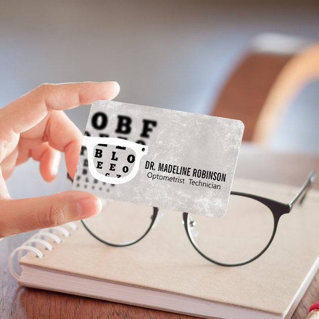 Tarjeta De Citas Optometrista | Gafas | Examen ocular y herramienta (Subido por el creador)