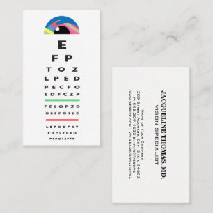 Tarjeta De Citas Optometrista Gráfica de examen ocular