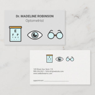 Tarjeta De Citas Optometrista Gráfico médico