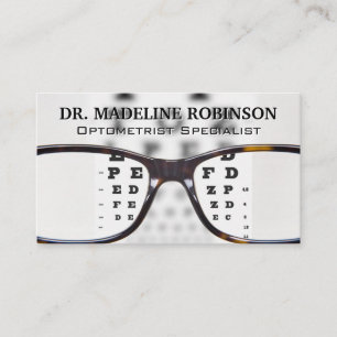 Tarjeta De Citas Optometrista   Gráfico ocular y lentes