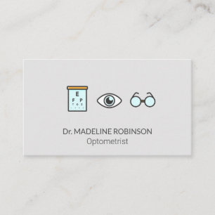 Tarjeta De Citas Optometrista Médica médico Examen ocular