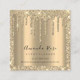 Tarjeta De Citas Organizador de eventos de maquillaje Champagne Gol
