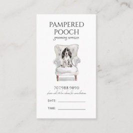 Tarjeta De Citas Pamed Pooch Dog Spa Grooming