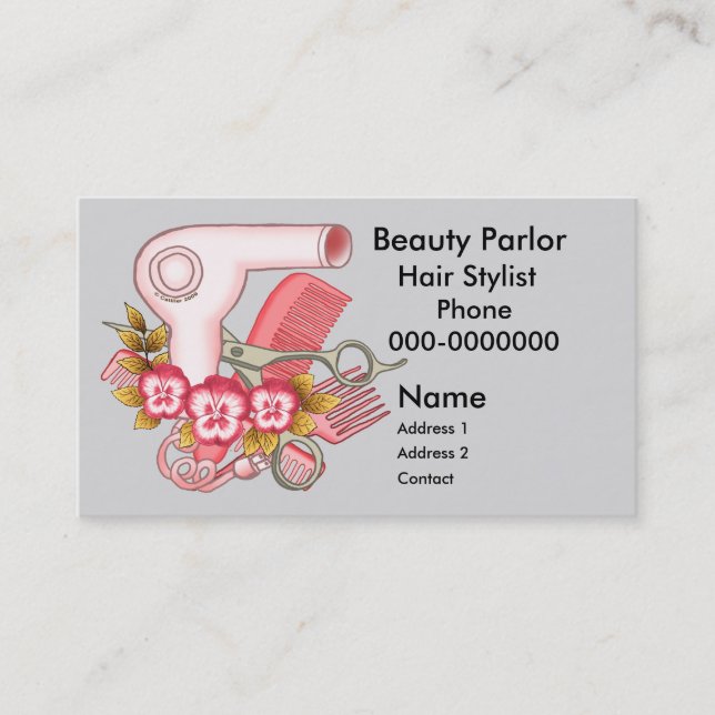 Tarjeta De Citas Pansy Beautician rosa (Anverso)