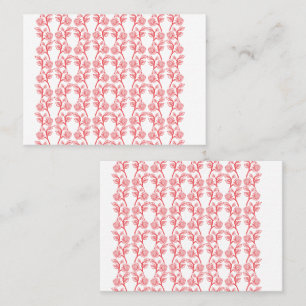 Tarjeta De Citas Papel de regalo rojo y rosa con un motivo repetido