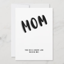 Tarjeta de citas para Días de la Madre divertidos