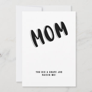 Tarjeta de citas para Días de la Madre divertidos 