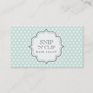 Tarjeta De Citas Pastel Aqua Polka Dots Cartas estilo pelo filigrí