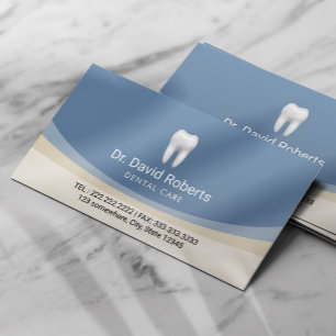 Tarjeta De Citas Pastel azul y beige cuidado dental profesional