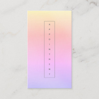 Tarjeta De Citas Pastel de Arcoiris Minimalista moderno - Nombramie