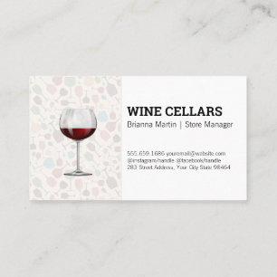 Tarjeta De Citas Patrón de vino Vidrio Rojo