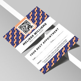 Tarjeta De Citas Patrón geométrico moderno entrelazado