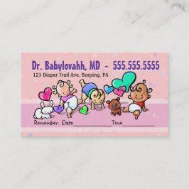 Tarjeta De Citas Pediatrician.Baby Doctor.Clinic.Appointment