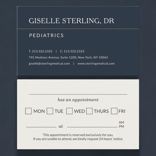 Tarjeta De Citas Pediatrics Doctor Office Appointment Reminder (Subido por el creador)