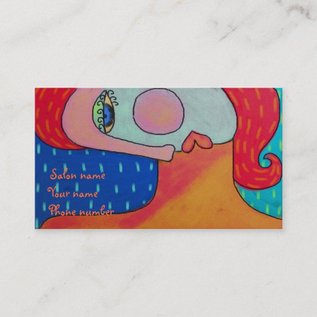 Tarjeta De Citas Pelo Rojo (Anverso)