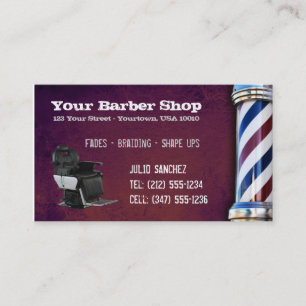 Tarjeta De Citas Peluquería de caballeros ADAPTABLE A.C.