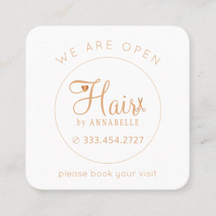 Tarjeta De Citas peluquería moderna y elegante
