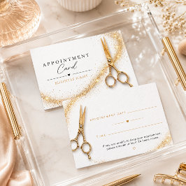 Tarjeta De Citas Peluquería Tijeras de Oro 
