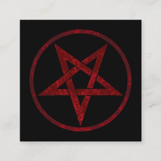 Tarjeta De Citas Pentagram del diablo Rojo (Anverso)