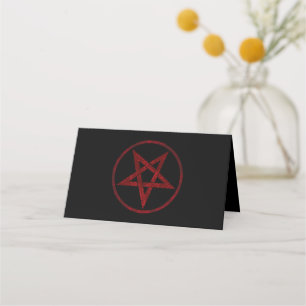 Tarjeta De Citas Pentagram del diablo Rojo