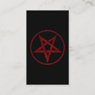 Tarjeta De Citas Pentagrama del Diablo Rojo