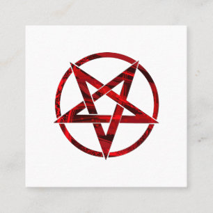 Tarjeta De Citas Pentagrama del Diablo Rojo