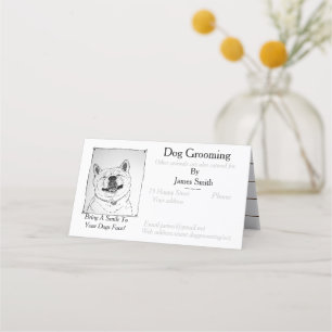 Tarjeta De Citas perro de imagen divertida perro Grooming cuidado d