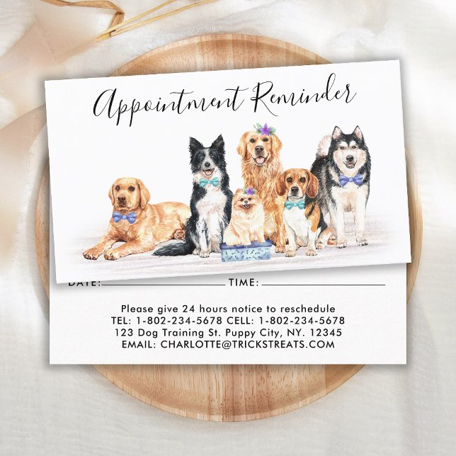 Tarjeta De Citas Perros Adorables Dog Groomer Mascota Sitter Busine (Subido por el creador)