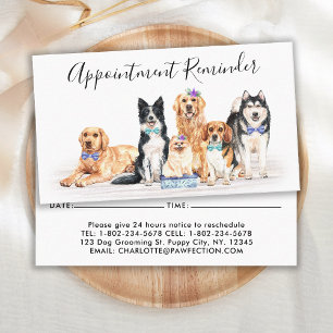 Tarjeta De Citas Perros Adorables Mascota Sitter Dog Groomer Busine