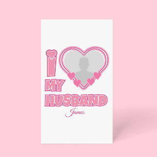 Tarjeta De Citas Personalizado Amo a mi esposo – Agregar foto y nom