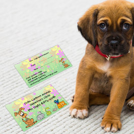 Tarjeta De Citas Personalizado Cute Mascotas Veterinario