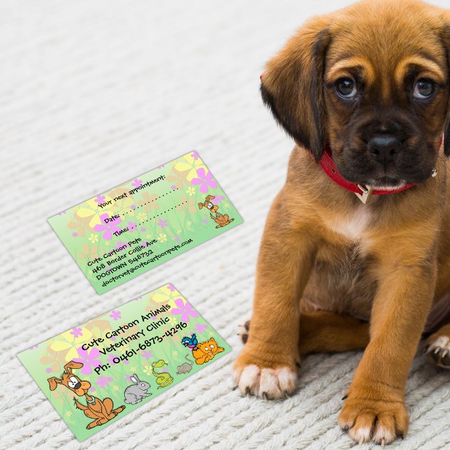 Tarjeta De Citas Personalizado Cute Mascotas Veterinario (Subido por el creador)