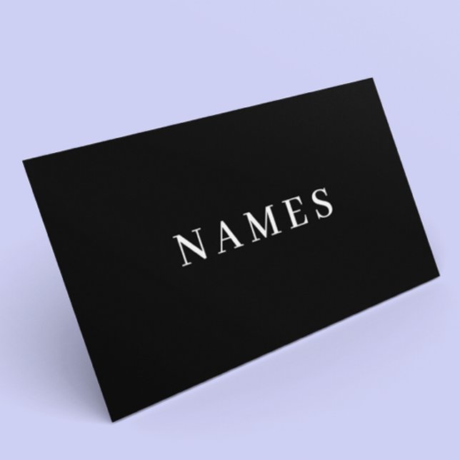 Tarjeta De Citas Personalizado negro simple Agregar su nombre elega (Subido por el creador)