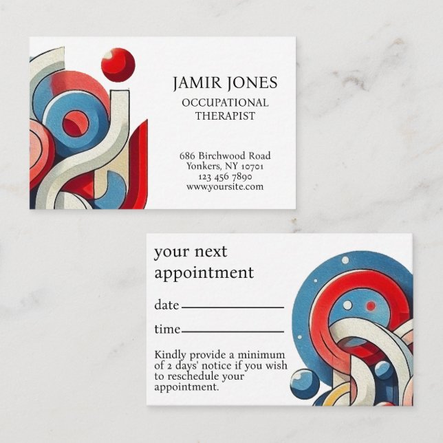 Tarjeta De Citas Personalizado Visualmente Sorprendente (Anverso / Reverso)