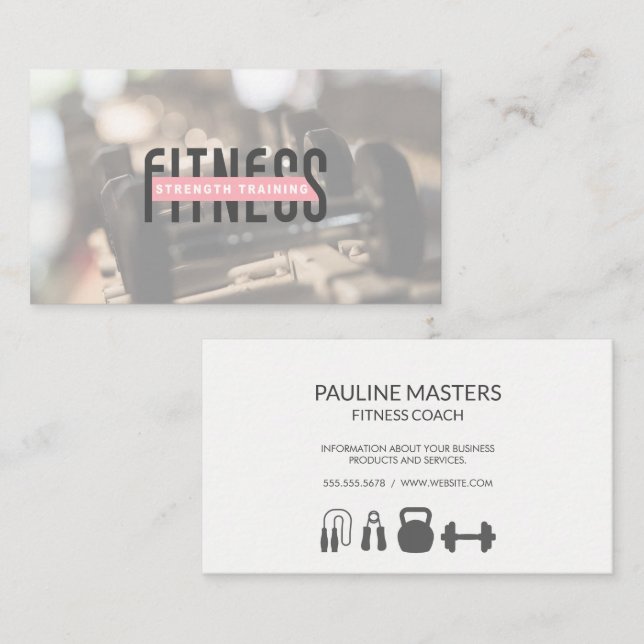 Tarjeta De Citas Pesos de dumbbell (Anverso / Reverso)