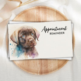 Tarjeta De Citas Pet Care Dog Labrador Recuperador Watercolor Art