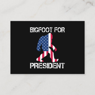 Tarjeta De Citas Pie Grande Para El Presidente Funny Bigfoot