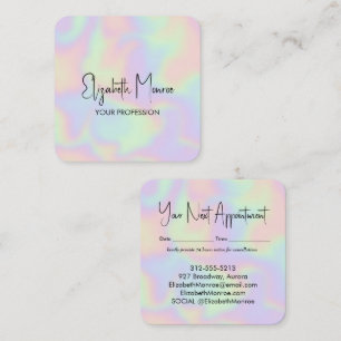 Tarjeta De Citas Piedra preciosa de ópalo holográfico