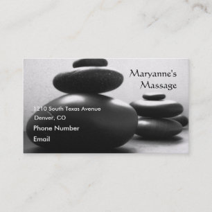 Tarjeta De Citas Piedras del masaje