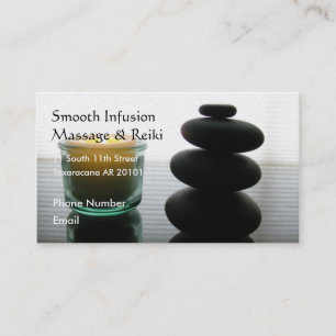 Tarjeta De Citas Piedras y velas de masaje