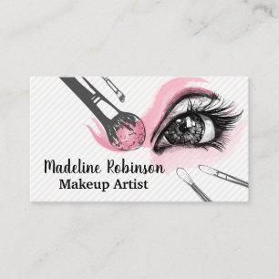 Tarjeta De Citas Pinceles de maquillaje Lágrimas oculares